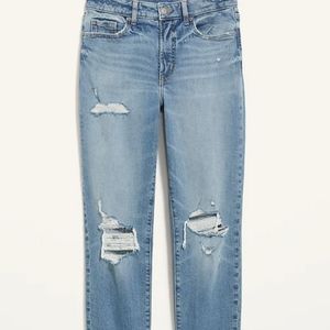 Ribbed Distressed Jeans